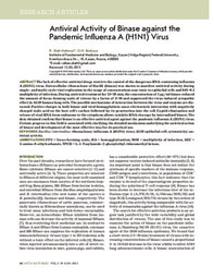 Antiviral Activity of Binase against the Pandemic Influenza A (H1N1) Virus